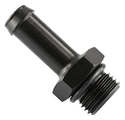 10mm 3/8"" Hose End to -6 AN ORB Male Straight Black TS-OH-0610-BK