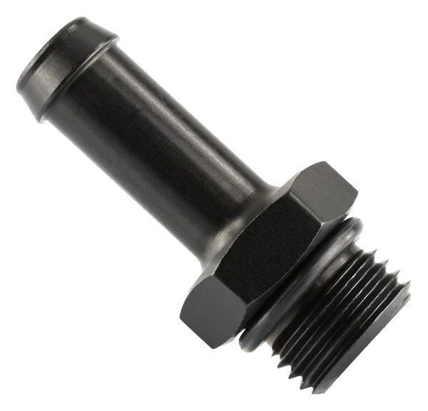 10mm 3/8"" Hose End to -6 AN ORB Male Straight Black TS-OH-0610-BK