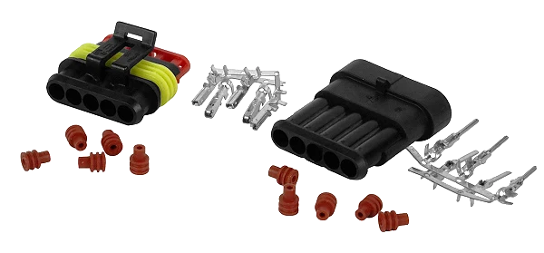 Złączę Superseal 5-pinowe kpl gniazdo + wtyczka