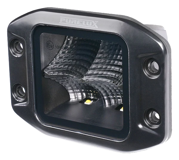 Lampa Robocza LED Purelux Black Flush Mount Square 12cm 40W Szeroki Strumień