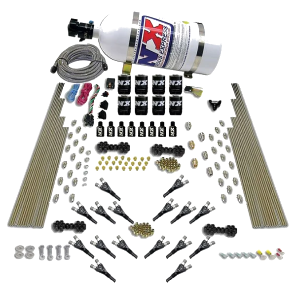 Shark Dual Stage 16 Nzls 200-1200Hp with 15Lb Bottle Nitrous Express NX 90008-15