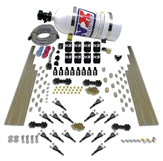 Shark Dual Stage 16 Nzls 200-1200Hp with 15Lb Bottle Nitrous Express NX 90008-15