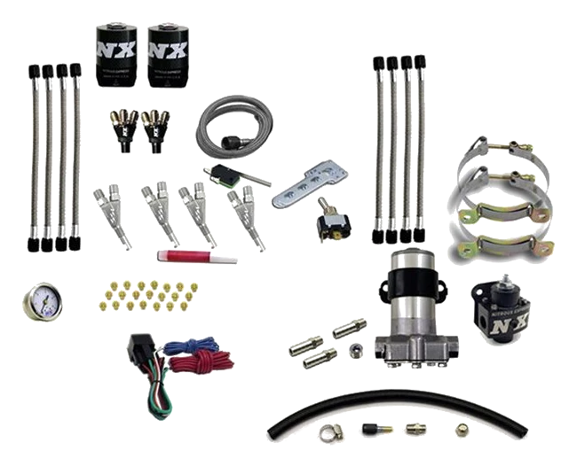 Four Cylinder Piranha System (Pro-Mod) without Bottle Nitrous Express NX 60006-00P