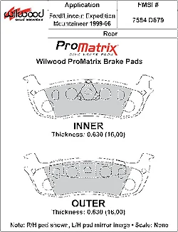 Klocki hamulcowe Wilwood 150-D0879K PM ProMatrix D879 Street Performance Racing Pads .63