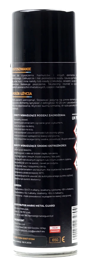 Metal Guard Brake Cleaner – Profesjonalny Zmywacz do Hamulców 500 ml