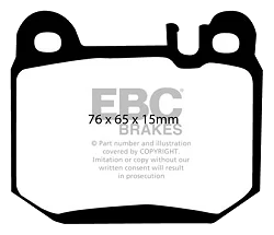 DP1395 Klocki hamulcowe ULTIMAX2 EBC Brakes Mercedes-Benz MClass W163 ML230 MClass W163 ML270 MClass W163 ML320 MClass W163 ML350 MClass W163 ML400 MClass W163 ML430 MClass W163 ML500