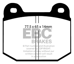 DP197/2 Klocki hamulcowe ULTIMAX2 EBC Brakes CATERHAM 7 160 7 270 7 310 Lotus Elise Series 1 Elise Series 2 Elise Series 3 Europa Exige Series 1 Exige Series 2 Opel Speedster STRATHCARRON Te