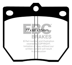 DP273 Klocki hamulcowe ULTIMAX2 EBC Brakes Nissan Datsun Bluebird Laurel 240C 260C 280C 240Z 260Z Toyota Corona Cressida RX30 Crown