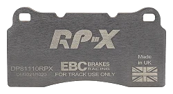 DP81110RPX Sportowe klocki hamulcowe RP-X Racing EBC Brakes Aston Martin DB7 Vanquish Chrysler USA Viper SRT-10 Daimler Super V8 DE TOMASO Pantera 90 Si Dodge USA SRT Viper Viper SRT-10 Vipe
