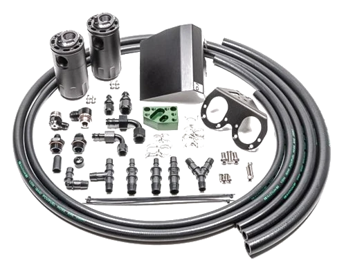 Dual Catch Can Kit for Subaru EJ Turbo 02-21 Fluid Lock Radium Enginnering