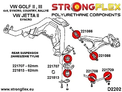 221707B: Tuleja belki tylnej 52mm Volkswagen VW Jetta 2
