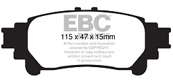 DP1850 Klocki hamulcowe ULTIMAX2 EBC Brakes Lexus GS250 GS300h GS450h IS200t IS250 IS300 IS300h RC200t RC200t F-Sport RC300h RC300h F-Sport RX450h Toyota Fortuner AN150/160 Highlander Mirai