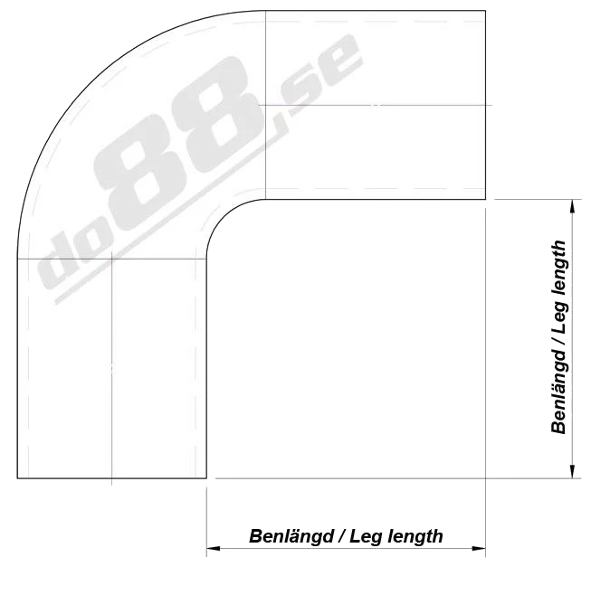 Wąż silikonowy niebieski 90 stopni 1,375 - 1,5" (35 - 38mm)