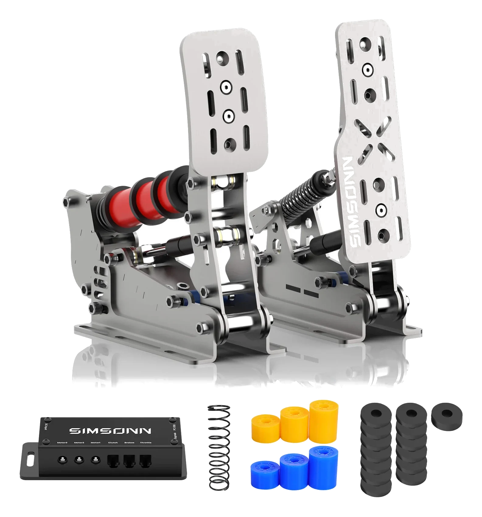 Pedalbox Pedały SIMSONN Plus X Racing Simracing Symulator - Srebrny - PLUS X
