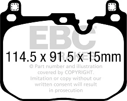 DP52393NDX Klocki hamulcowe BLUESTUFF NDX EBC Brakes MINI BMW 1 Series F40 116 1 Series F40 118 1 Series F40 120 1 Series F40 128 1 Series xDrive F40 120 1 Series xDrive F40 M135 2 Series Gr