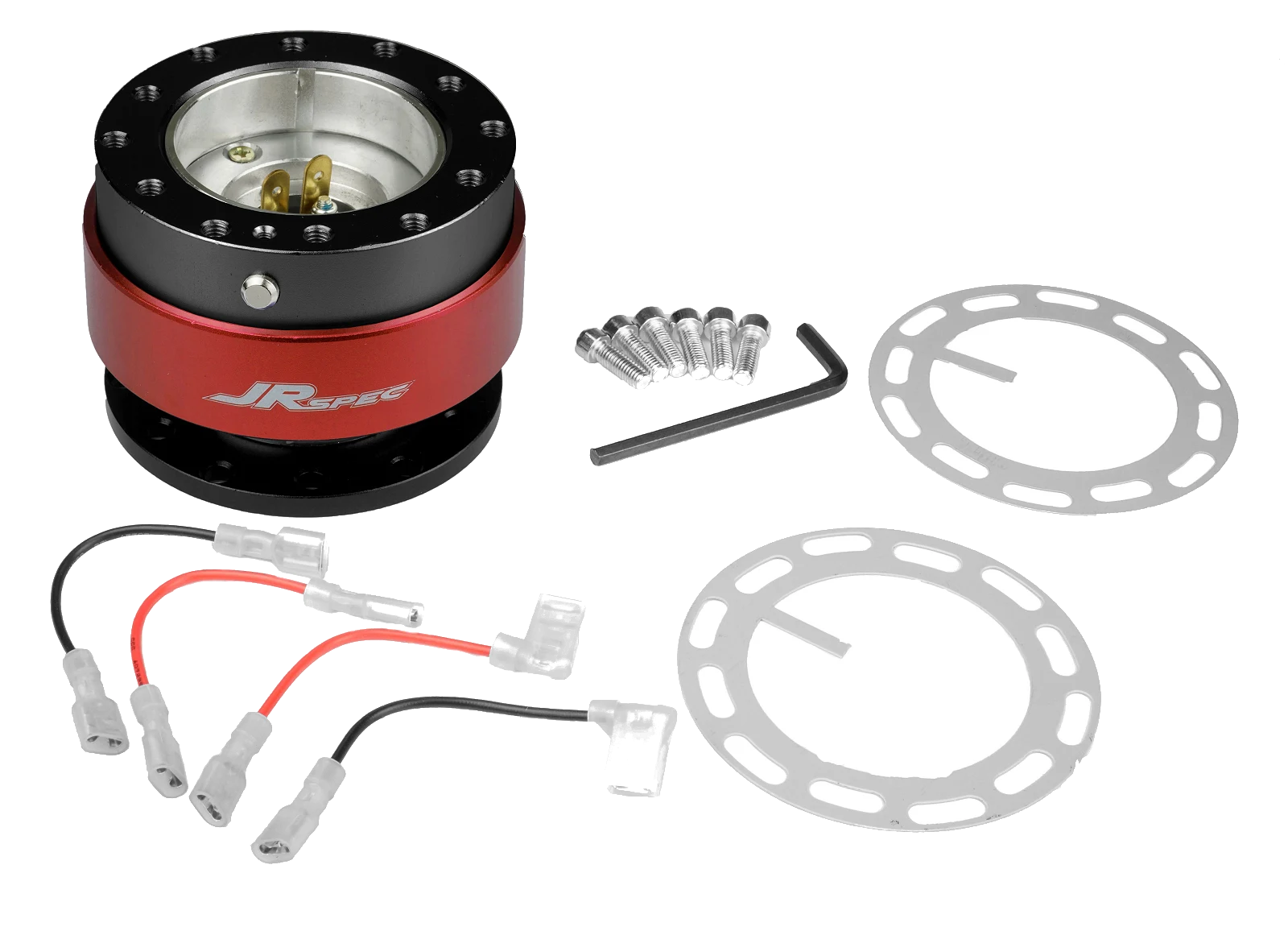 Quick Release JRspec – rozpinka kierownicy Czerwony