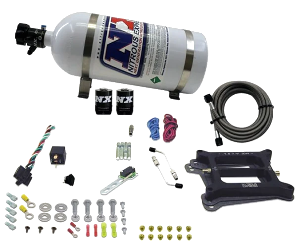4150 Conventional Plate System Gasoline Stage 6 50-300Hp with 10Lb Bottle Nitrous Express NX 30040-10