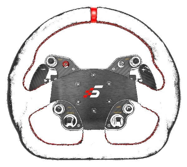 Kierownica GT1 330mm Typ D Alcantara SIMAGIC Łopatki Zmiany Biegów Symulator Simracing