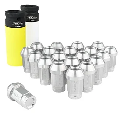 Kute nakrętki aluminiowe do kół FMIC.Pro M12x1.5 Srebrne 20szt. stożkowe 7075-T6