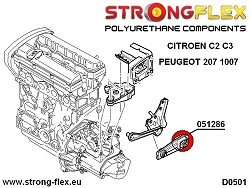051286B: Wkładka tylnej dolnej poduszki silnika Peugeot 1007