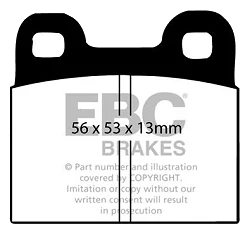 DP4105/4R Klocki hamulcowe YELLOWSTUFF EBC Brakes Porsche 356 C Saab 99 900 - DP4105/4R