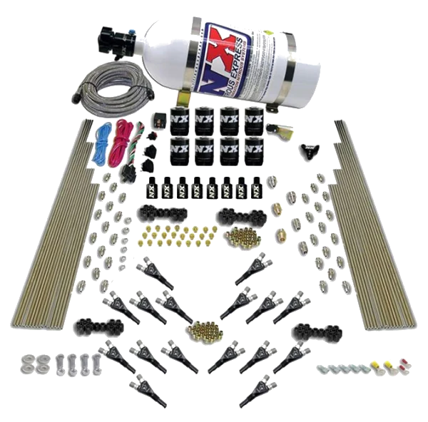 Shark Dual Stage 16 Nzls 200-1200Hp with 10Lb Bottle Nitrous Express NX 90008-10