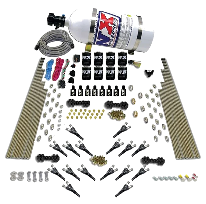 Shark Dual Stage 16 Nzls 200-1200Hp with 10Lb Bottle Nitrous Express NX 90008-10