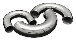 Kolanko aluminiowe 180' 16mm, 30cm
