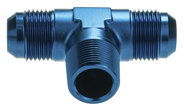 Adapter Trójnik Męski/Męski/Męski AN12 - 3/4 NPT - AN12 Niebieski