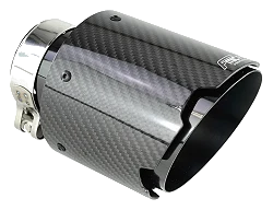 Nierdzewna końcówka wydechu tłumika Fmic.Pro Typ I carbon połysk czarna średnica 114mm montażowa 60mm