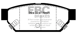 DP986 Klocki hamulcowe ULTIMAX2 EBC Brakes Mitsubishi Carisma Colt FTO GS FTO GR FTO GX FTO GP FTO GPR FTO GPX Lancer Libero Proton Compact Coupe Persona Satria Wira Proton Malaysia and Phil