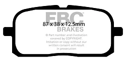 DP852 Klocki hamulcowe ULTIMAX2 EBC Brakes Toyota Cynos EL44 Paseo Sera Starlet EP82 Starlet EP91