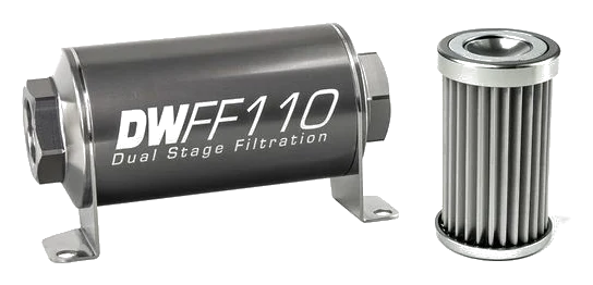 DeatschWerks In-Line Fuel Filter Kit -10AN Female 5 Micron 110mm
