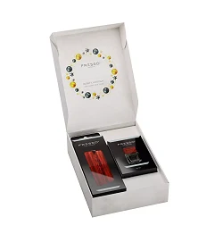 FRESSO Gift Box Snow Pearl CHRISTMAS EDITION zestaw prezentowy drewniana zawieszka i perfumy samochodowe