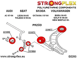221072B: Tuleja wahacza przedniego przednia 30mm Audi A1