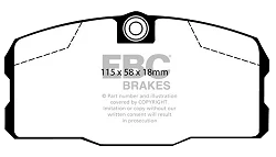 DP443 Klocki hamulcowe ULTIMAX2 EBC Brakes Mercedes-Benz W126 380 SEC W126 500 SEC