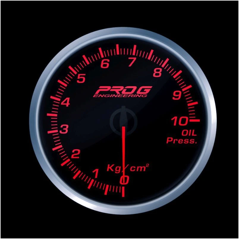 Wskaźnik Pro G Race Series RS, ciśnienia oleju Kg/cm2 RED 52mm