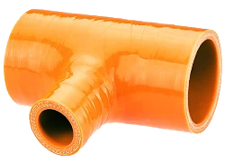 Trójnik silikonowy T-Piece 45/32mm Pomarańczowy