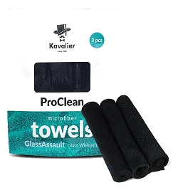 KAVALIER ProClean Microfiber Towel - GlassAssault Glass Whisperer 3pack