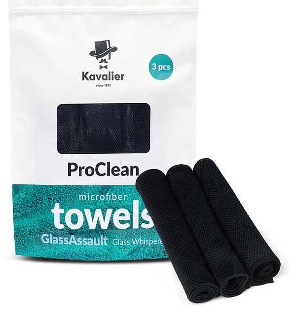 KAVALIER ProClean Microfiber Towel - GlassAssault Glass Whisperer 3pack