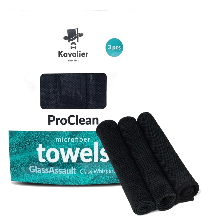 KAVALIER ProClean Microfiber Towel - GlassAssault Glass Whisperer 3pack