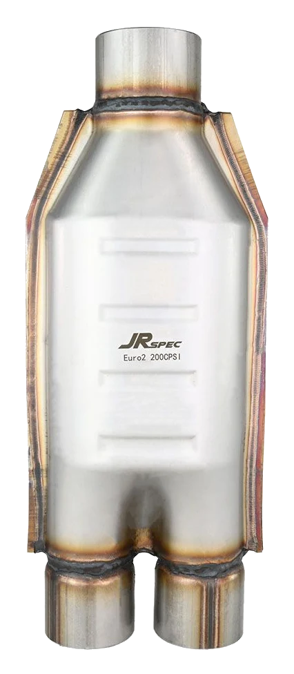 Uniwersalny Katalizator JRspec Euro 2 Do Silników 1.6 - 4.0L 63mm / 51mm Wlot / Wylot do rur 70mm - 63mm