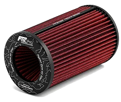 Stożkowy filtr powietrza FMIC.Pro dł. 225mm średnica montażowa 102mm czerwony