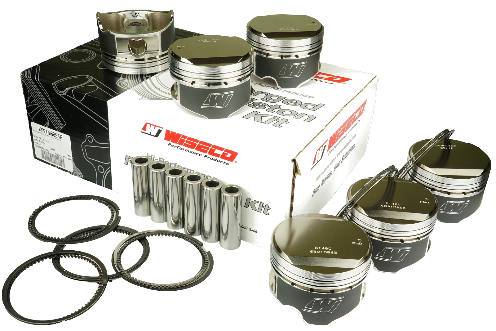 Kute tłoki silnika Wiseco K606M955 6 cyl Nissan 350Z & Infiniti G35 VQ35DE 3.5l V6 24V Bore 3.760 (95.50mm) Size STD Compression