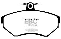 DP1112 Klocki hamulcowe ULTIMAX2 EBC Brakes Audi A4 B5 Seat Arosa Cordoba Ibiza 6K Seat COMMERCIAL Inca Volkswagen Caddy Kombi Golf Mk3 Golf Mk4 Golf Cabriolet Mk3 Lupo Passat B4 Passat B5 P