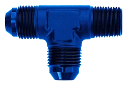 Adapter Trójnik Męski/Męski/Męski AN4 -AN4-1/8 NPT Niebieski