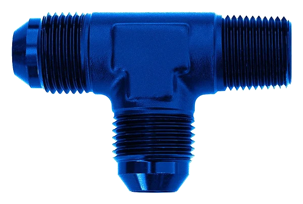Adapter Trójnik Męski/Męski/Męski AN10 - AN10 - 1/2 NPT Niebieski
