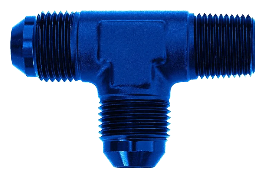 Adapter Trójnik Męski/Męski/Męski AN4 -AN4-1/8 NPT Niebieski
