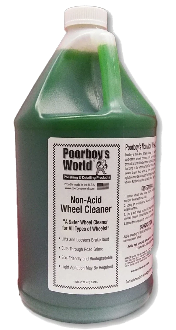 POORBOY'S WORLD Non-Acid Wheel and Tire Cleaner do czyszczenia felg kół bezpieczny bez kwasu 3784 ml