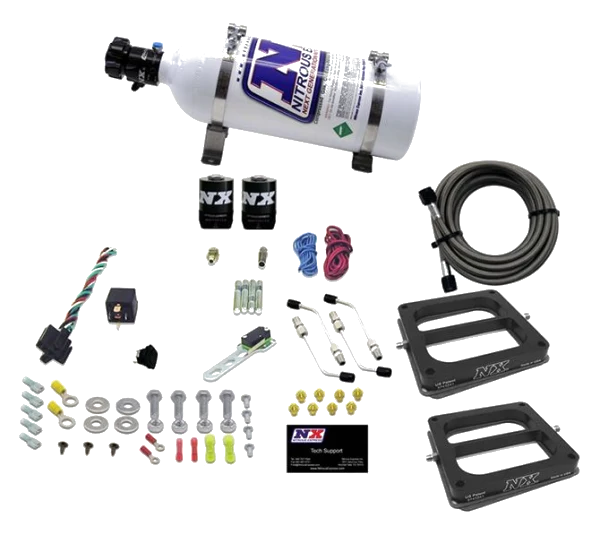 Dual 4500 Conventional Plate System Gasoline Pro-Power 100-500Hp with 5Lb Bottle Nitrous Express NX 50270-05
